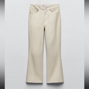 Zara Cream leather pants